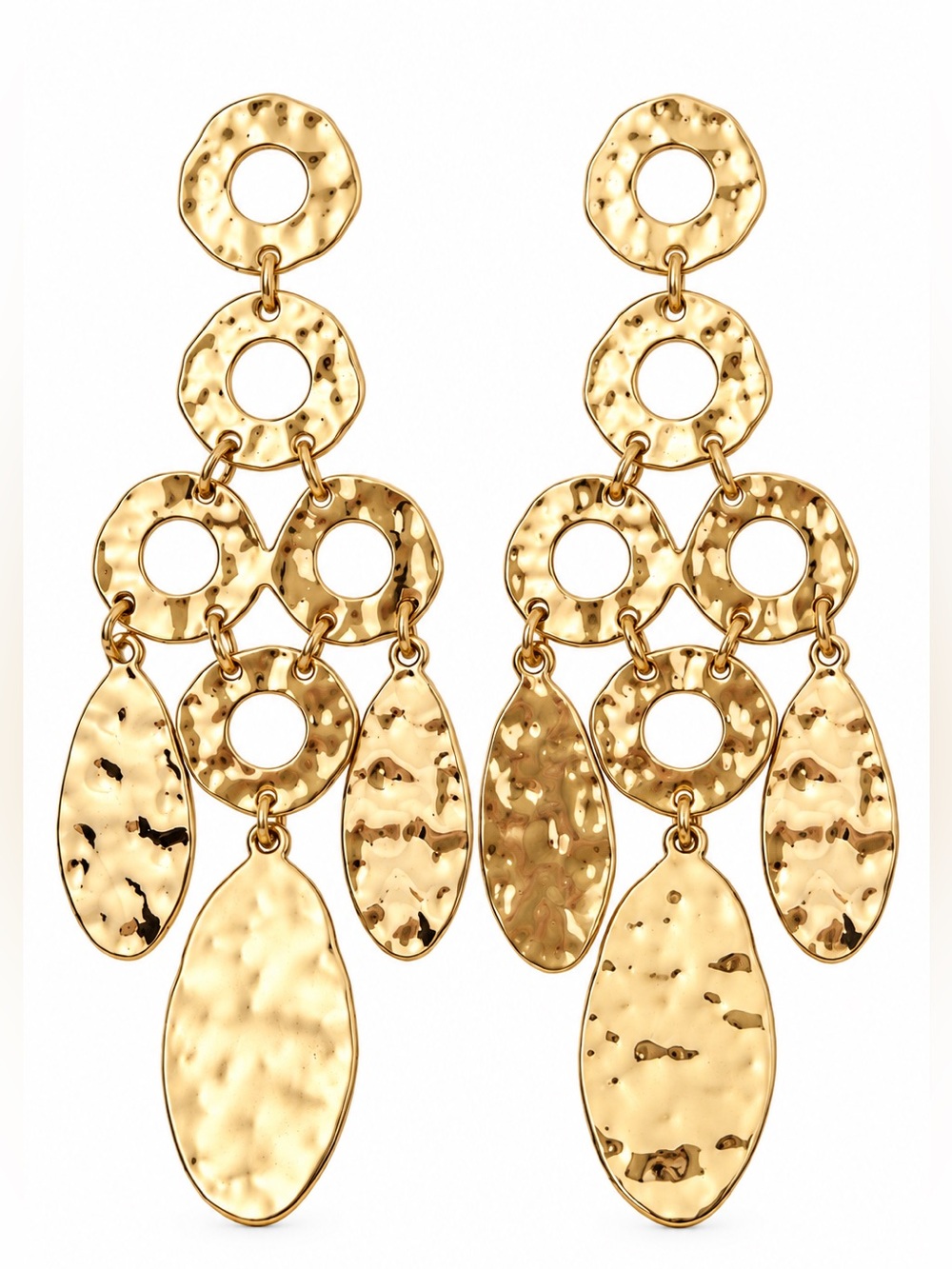 Lilly Pulitzer Gold Metallic Sunset Safari Chandelier earrings